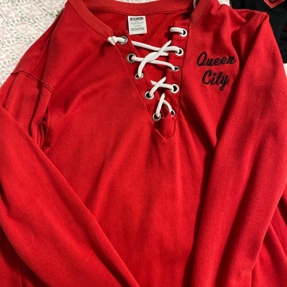 Pink university of Cincinnati crew neck